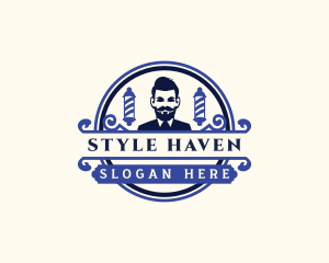 Gentleman Haircut Barber Logo