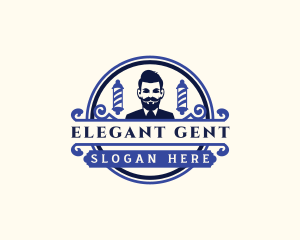 Gentleman - Gentleman Haircut Barber logo design