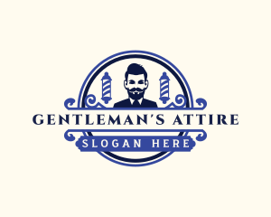 Gentleman Haircut Barber logo design