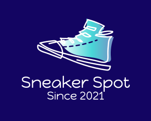 Sneakers Line Art logo design