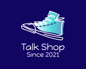 Converse - Sneakers Line Art logo design