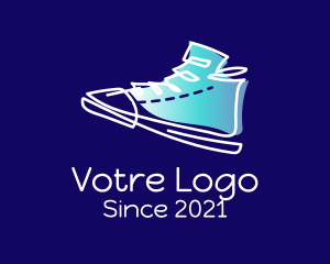 Outline - Sneakers Line Art logo design