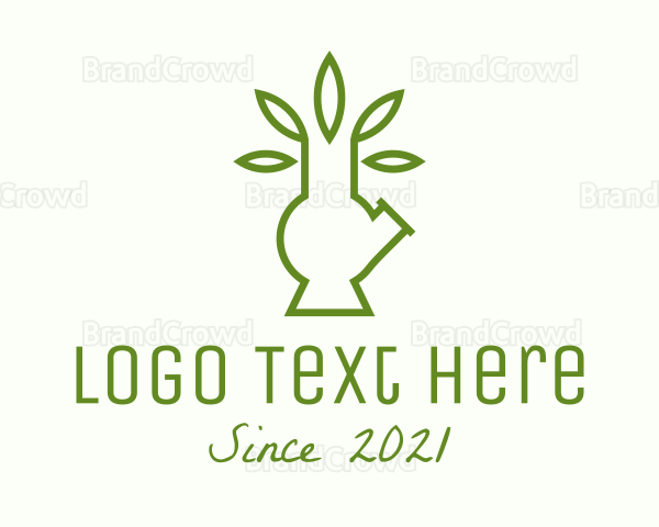 Marijuana Leaf Hookah Logo