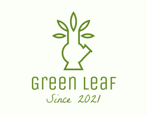 Marijuana Leaf Hookah logo design