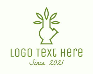 Shisha - Marijuana Leaf Hookah logo design