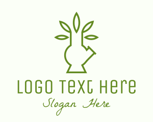 Marijuana Leaf Hookah Logo