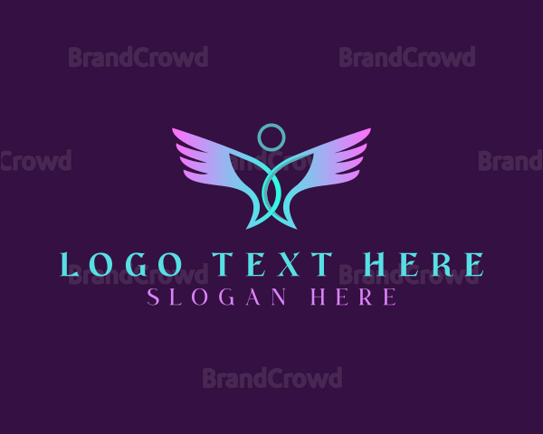 Spiritual Halo Wings Logo