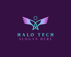 Spiritual Halo Wings logo design