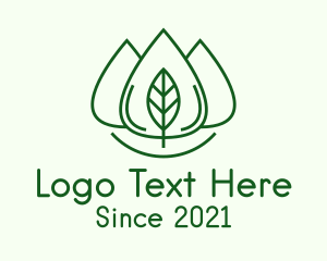 Eco - Essential Oil Leaf logo design