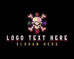 Heart - Casino Skull Poker logo design