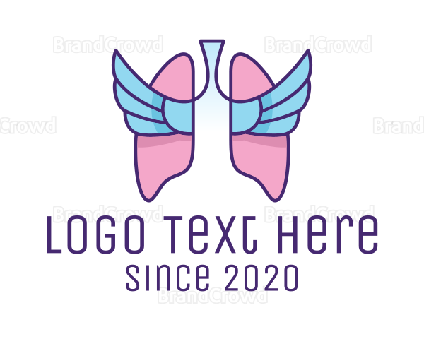 Respiratory Lungs Wings Logo