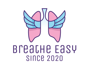 Bronchitis - Respiratory Lungs Wings logo design