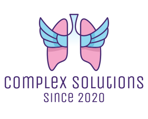 Complication - Respiratory Lungs Wings logo design