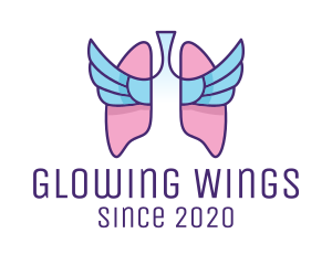 Respiratory Lungs Wings logo design