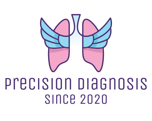 Diagnosis - Respiratory Lungs Wings logo design
