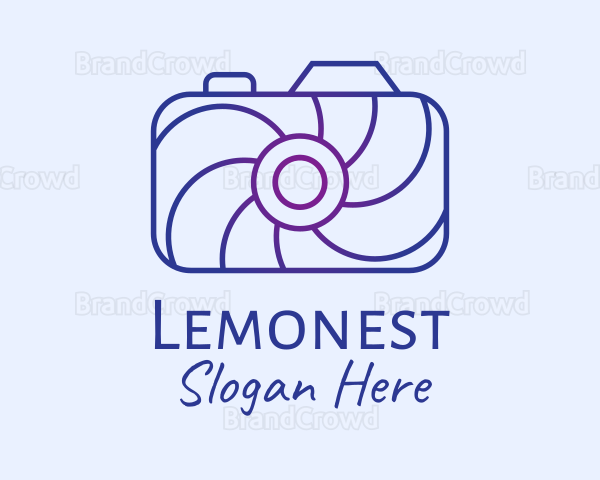 Geometric Spiral Camera Logo