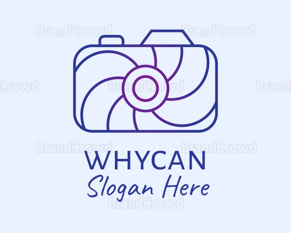 Geometric Spiral Camera Logo