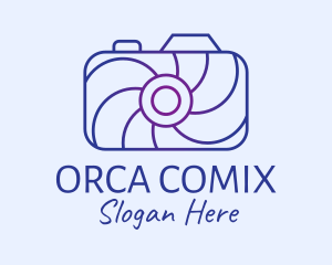 Geometric Spiral Camera Logo