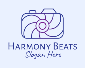 Digital Camera - Geometric Spiral Camera logo design