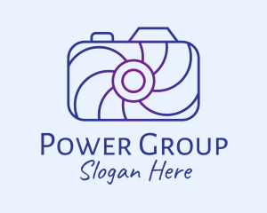 Vlogger - Geometric Spiral Camera logo design