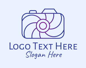 Geometric Spiral Camera Logo