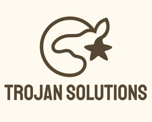 Trojan - Brown Camel Star logo design