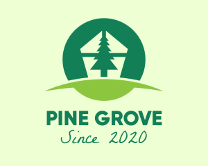 Green Pine Tree Home logo design