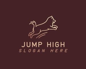 Dog Puppy Jump logo design