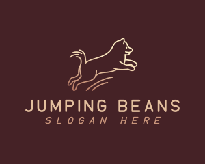 Dog Puppy Jump logo design