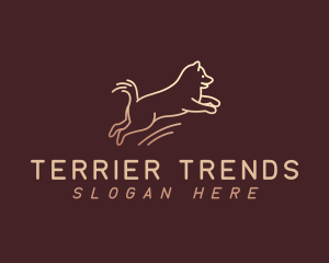 Terrier - Dog Puppy Jump logo design