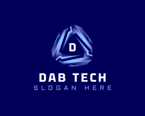 Tech Futuristic Triangle logo design