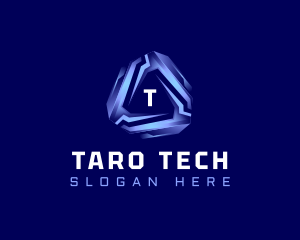 Tech Futuristic Triangle logo design