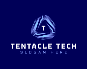 Tech Futuristic Triangle logo design