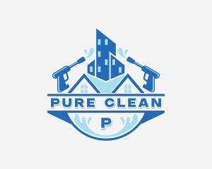 Industrial Pressure Washer Cleaning logo design