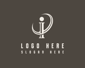 Swoosh - Corporate Swoosh Orbit Letter I logo design