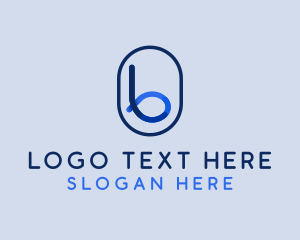 Stroke - Line Fintech Letter B logo design