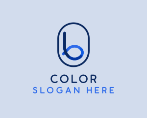 Digital Agency - Letter B Consulting Stroke logo design