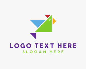 Animal - Colorful Triangle Bird logo design