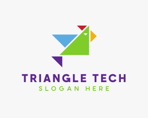 Triangle - Colorful Triangle Bird logo design