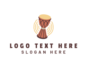 Ashiko - Djembe Drum Music logo design