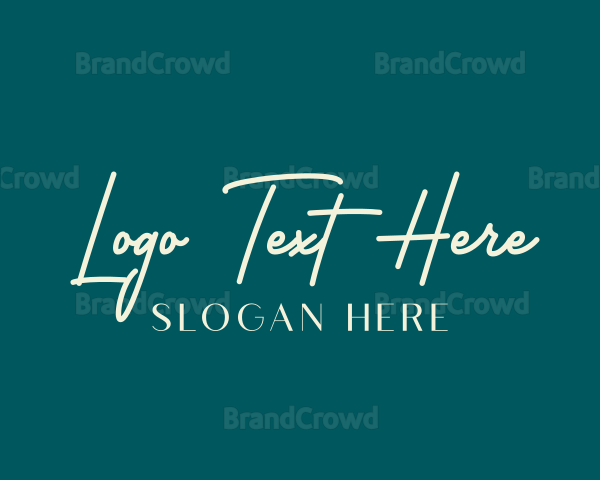 Classy Signature Wordmark Logo