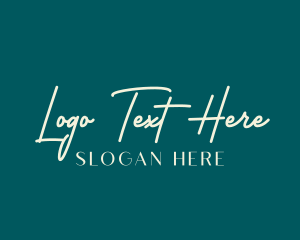 Commercial - Classy Signature Wordmark logo design