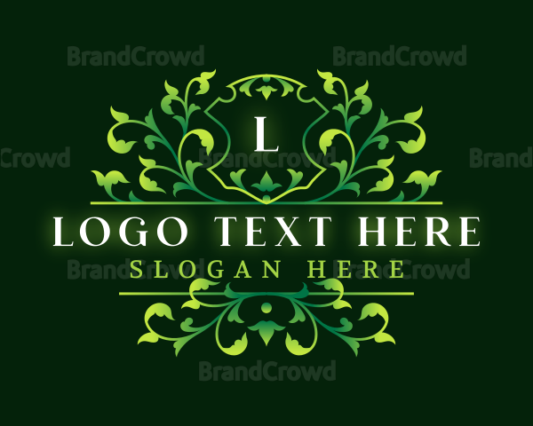 Floral Leaves Garden Logo