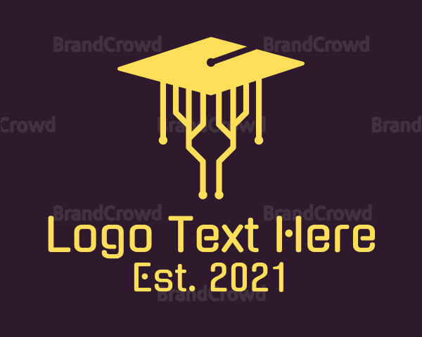 Circuit Graduation Cap Logo