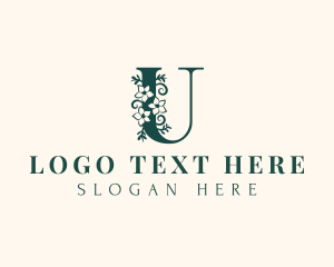 Bloggers - Flower Feminine Nature Letter U logo design