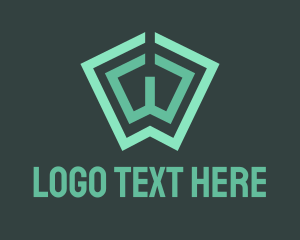 Scribe - Green Book Letter W logo design