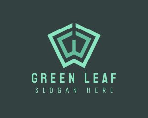 Letter W - Green Book Letter W logo design