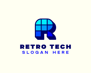 Pixel Game Developer Tech logo design