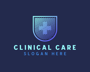 Medical Shield Cross logo design