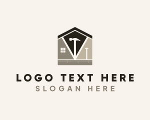 Protractor - Home Construction Tools logo design